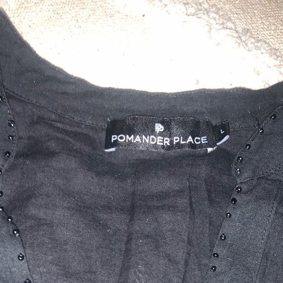 Tuckernuck black Pomander Place Ophelia dress beaded tassel boho fall casual - Picture 9 of 10